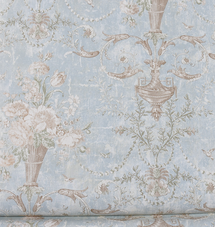 美国进口纯纸墙纸美式复古ab客厅卧室满铺纯纸墙纸