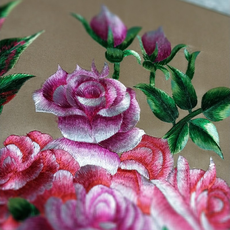 苏绣成品丝线竖副静物花瓶居家居家客客厅卧室刺绣