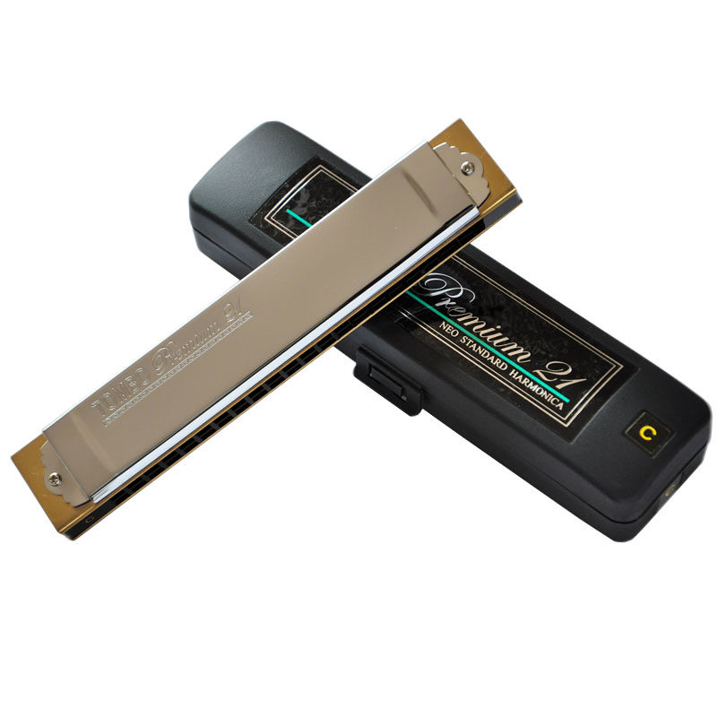 口琴日本tombo通宝21孔复音3521初学者学生乐器口琴