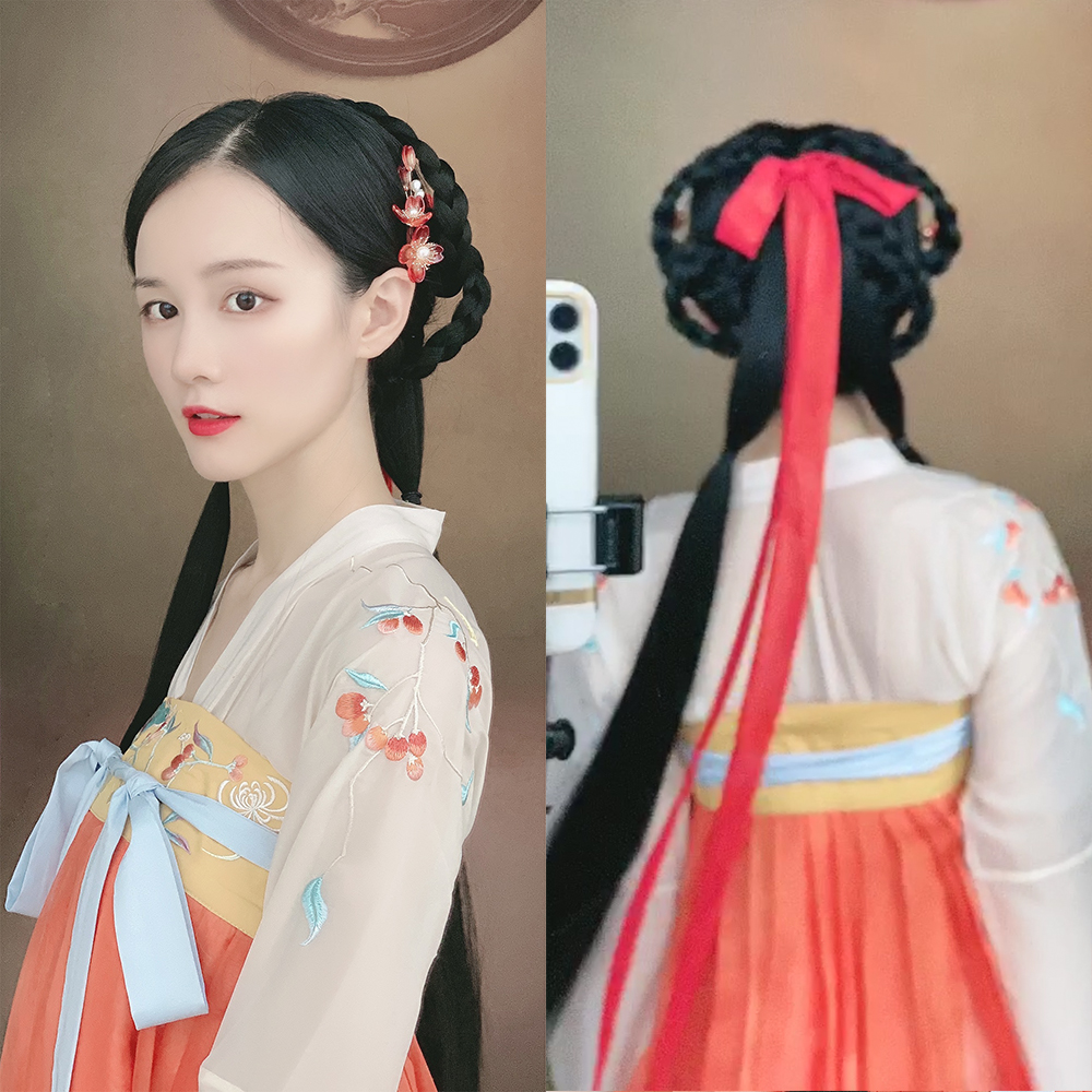 记川国风阳关下超美的织金雪纺发带汉服古风发饰