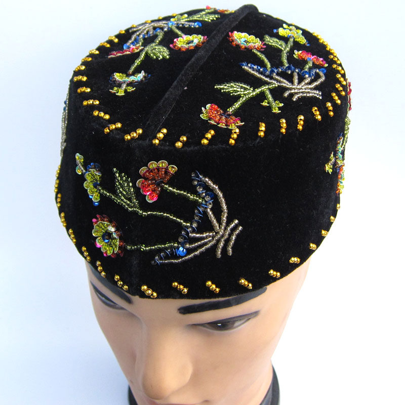 礼拜男士新款拉面面馆帽子回民民族高档平顶帽子