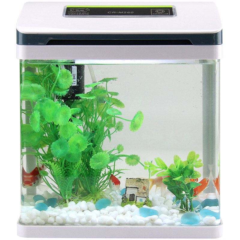 鱼缸水族箱生态创意中小型迷你玻璃客厅桌面金鱼缸桌面缸