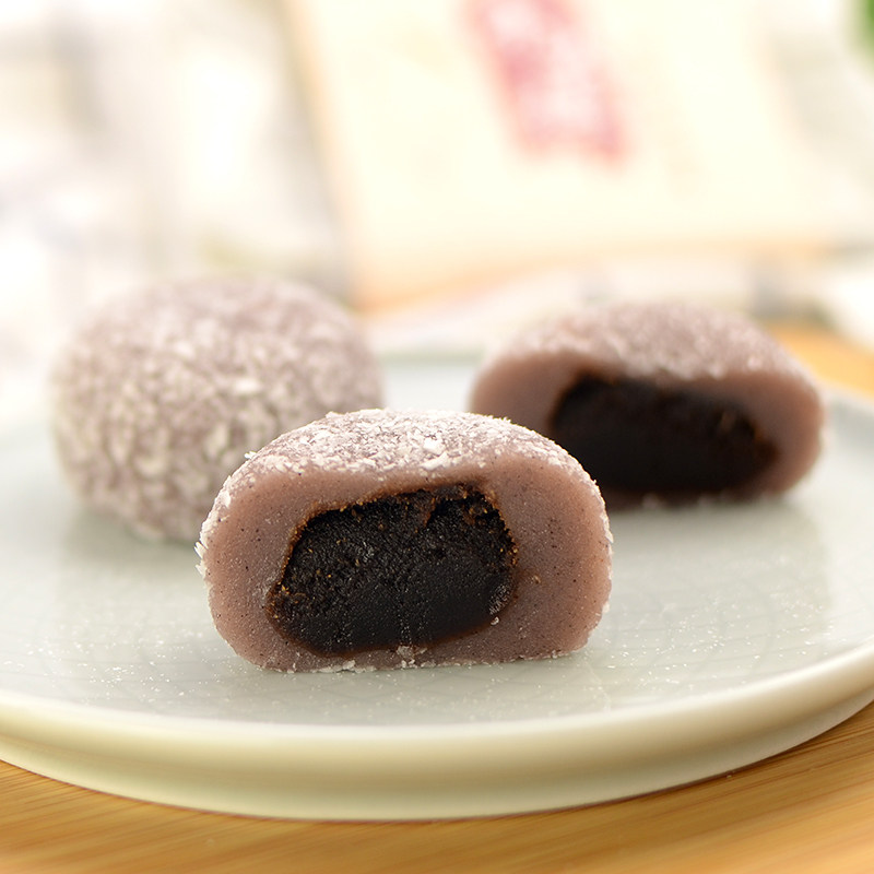 上海特产传统糕点双色团300g爆浆麻薯糯米团子干吃汤圆早餐点心