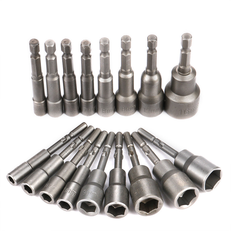 套筒电动扳手头内六角批头加长型风炮风批螺丝电动批头