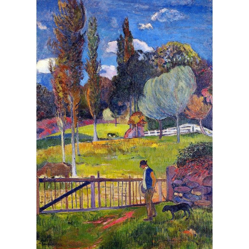 保罗高更油画印象派名画作品海报相框框墙餐厅现代装饰画