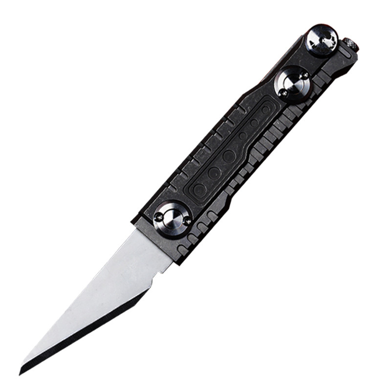 食肉者外骨骼赛博朋克战术美工刀钛合金单手开合其他户外刀具