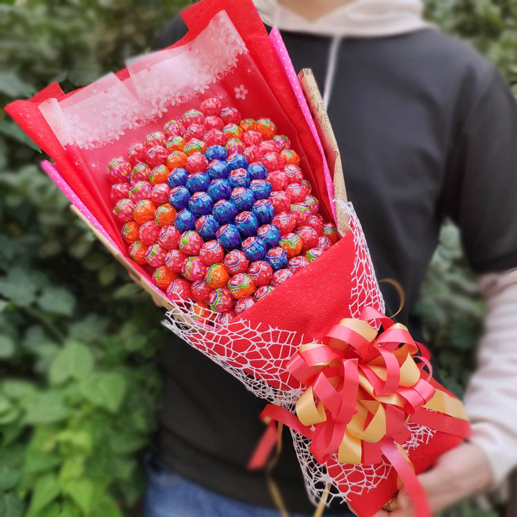 花束99颗真知棒糖糖果圣诞节礼物男女朋友友创意传统糖果
