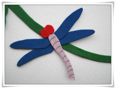 思语免剪模板布贴画贴画布艺幼儿园手工立体蜻蜓点水缝纫diy材料套装