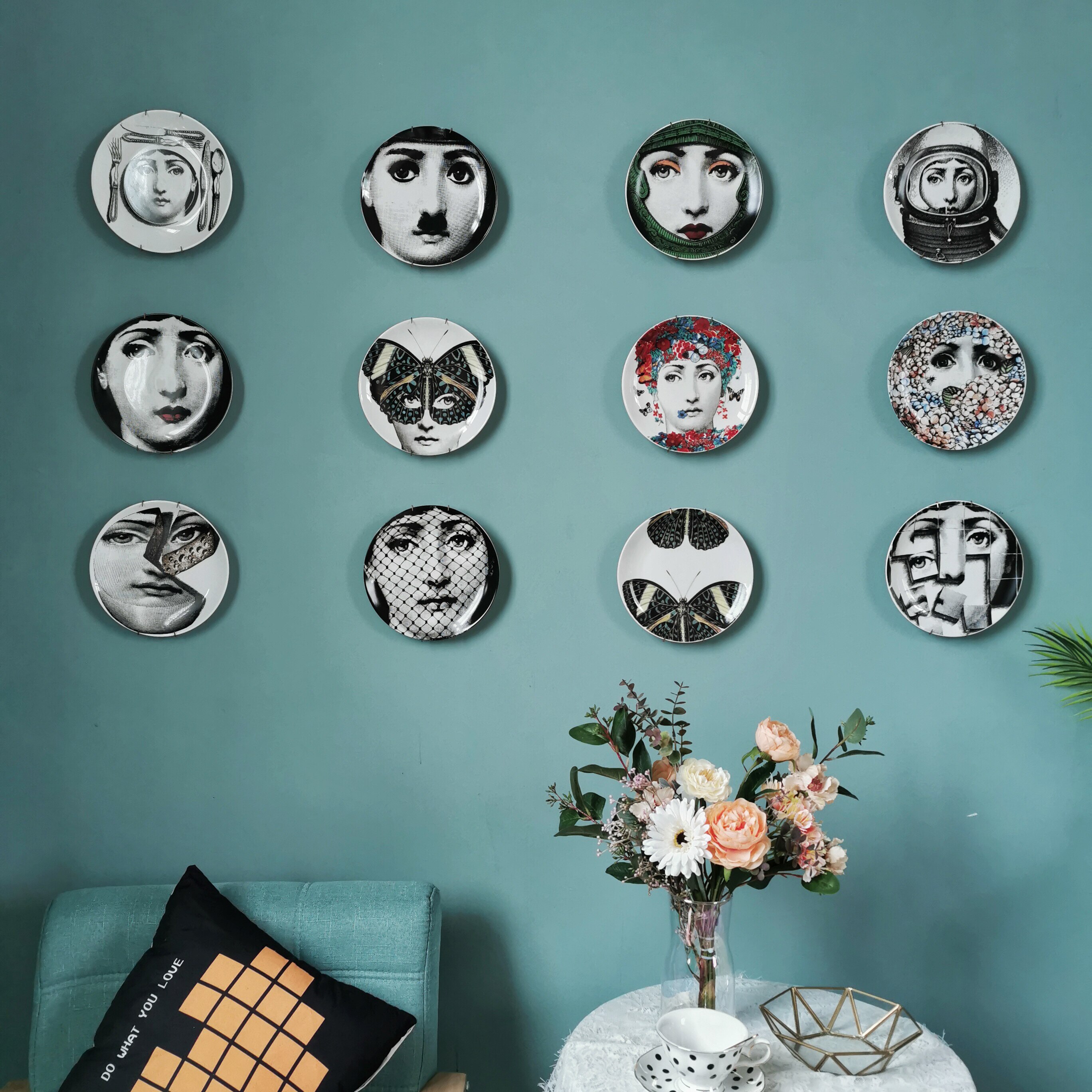 出口意大利人物装饰盘歌剧名伶系列艺术挂盘装甜品盘家居8寸摆件