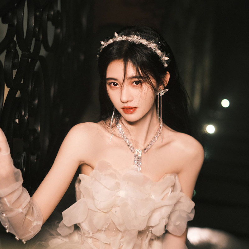 鞠婧祎同款头饰珍珠花朵发箍水晶串珠发卡超仙发饰