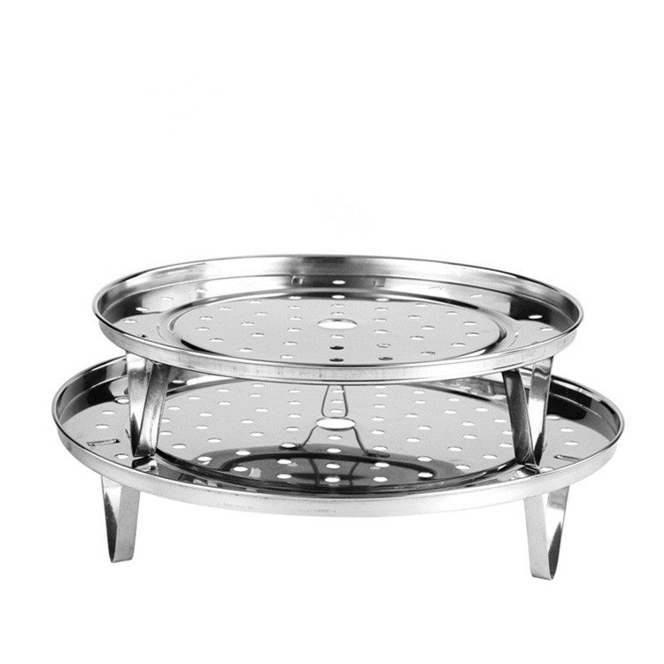 家用高脚不锈钢蒸盘架子 支脚架蒸屉高压锅通用304不锈钢加厚无磁