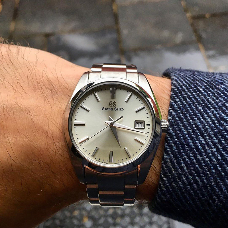 grandseiko冠蓝狮大精工gs官方正品石英钢带男表sbgx263g