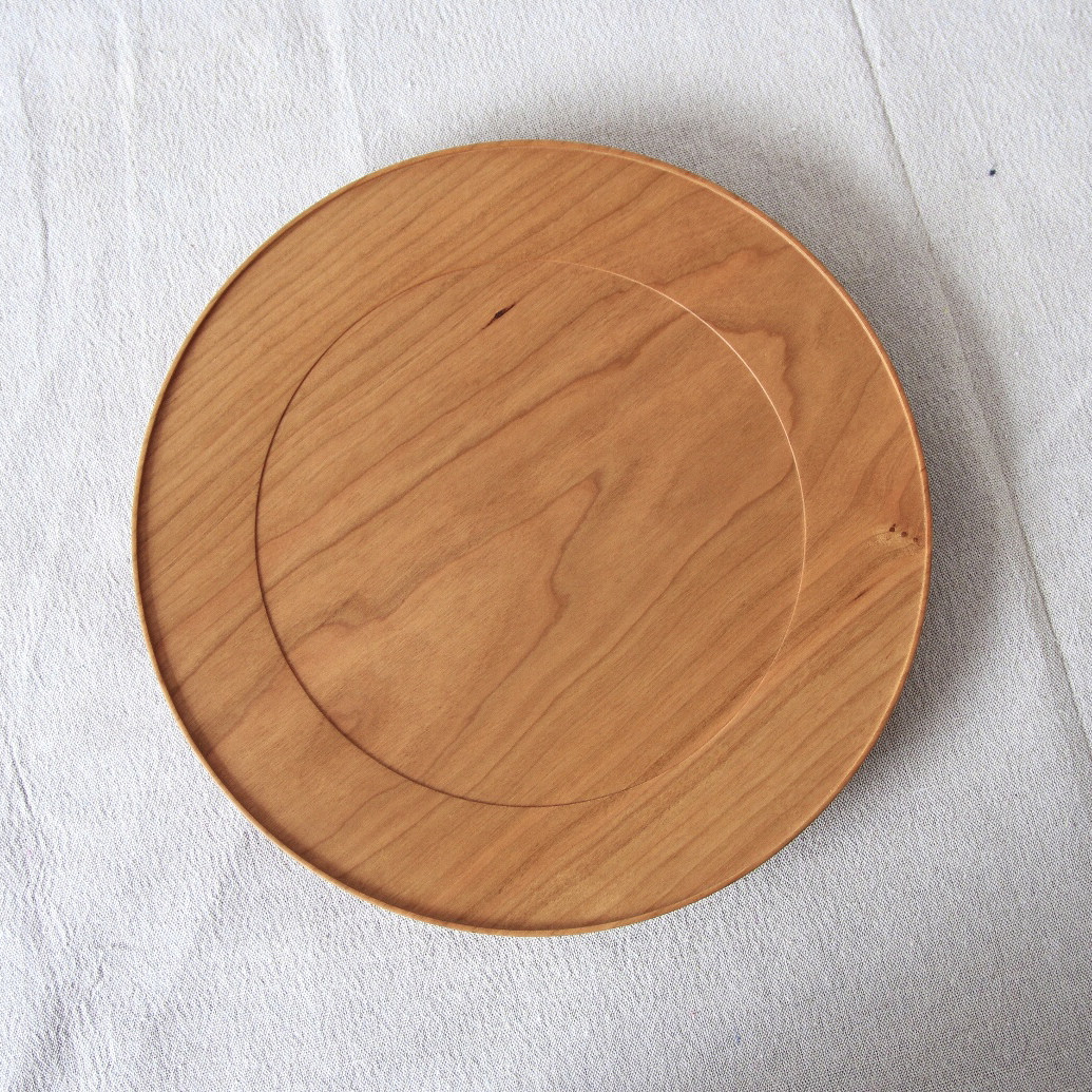 果盘手作木器樱桃木盘子实木质手工日式水果果盆