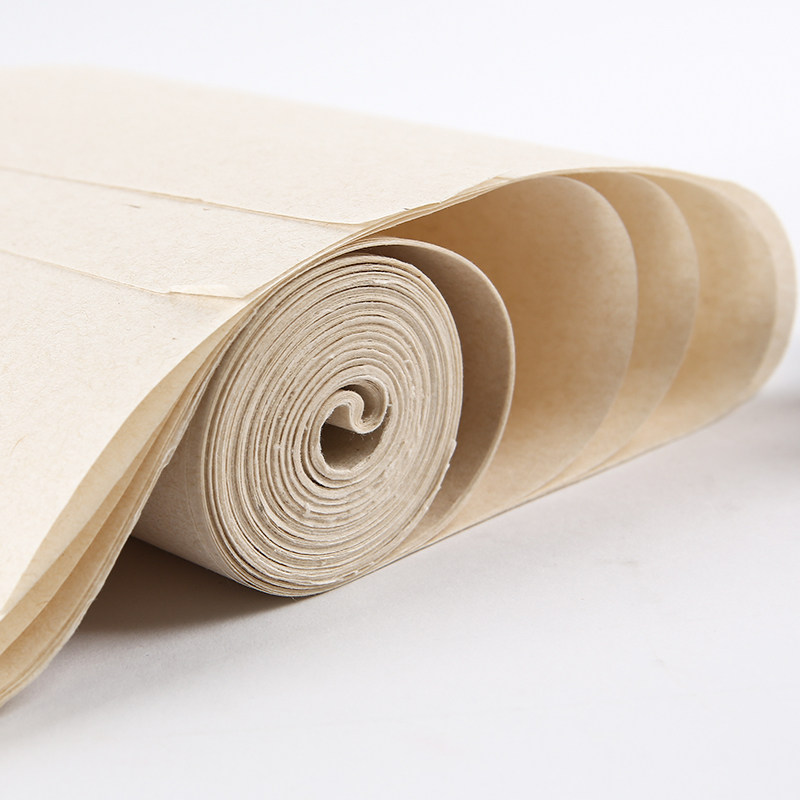 仿宋皮纸半生熟手手工宣纸空白麻纸长卷仿古宣纸