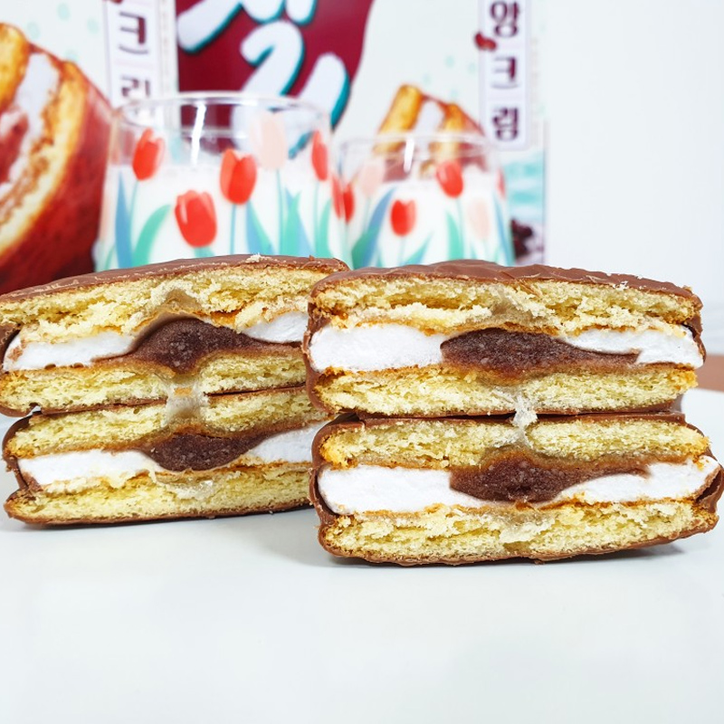 韩国好丽友打糕红豆糯米奶油巧克力夹心蛋糕年糕西式糕点