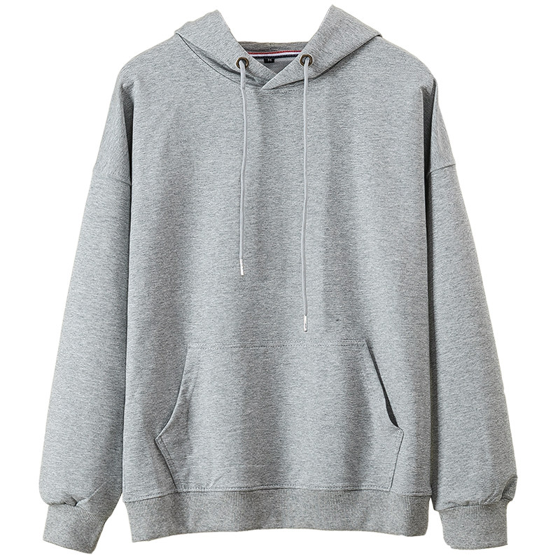 秋冬连帽灰色卫衣女2020新款加绒加厚宽松韩版卫衣