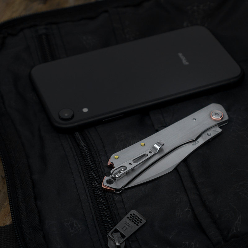 三刃木新品9306轻户外高硬度锋利折叠刀开瓶器玫瑰金时尚水果刀