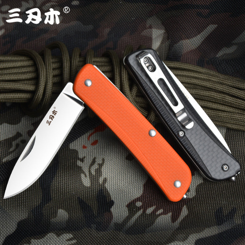 三刃木wa711实用型户外工具刀野外战术军刀便携多功能折叠刀具