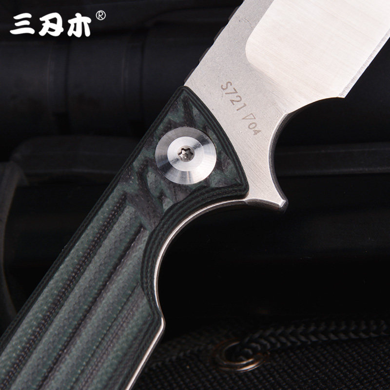 三刃木9052多功能折叠刀便携户外小刀战术小刀防身刀野外生存刀