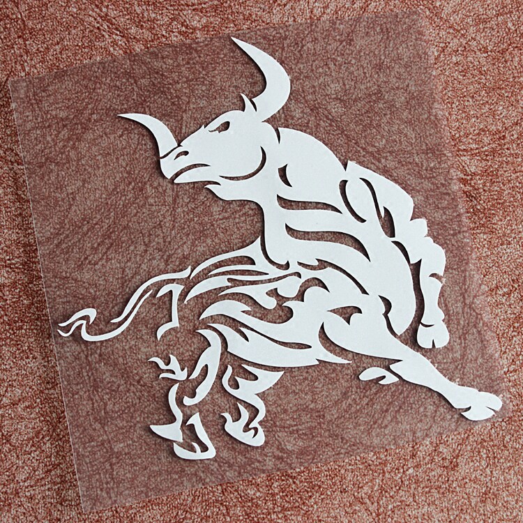 汽车火焰公牛牛气冲天贴画反光防水贴花mpv汽车装饰贴