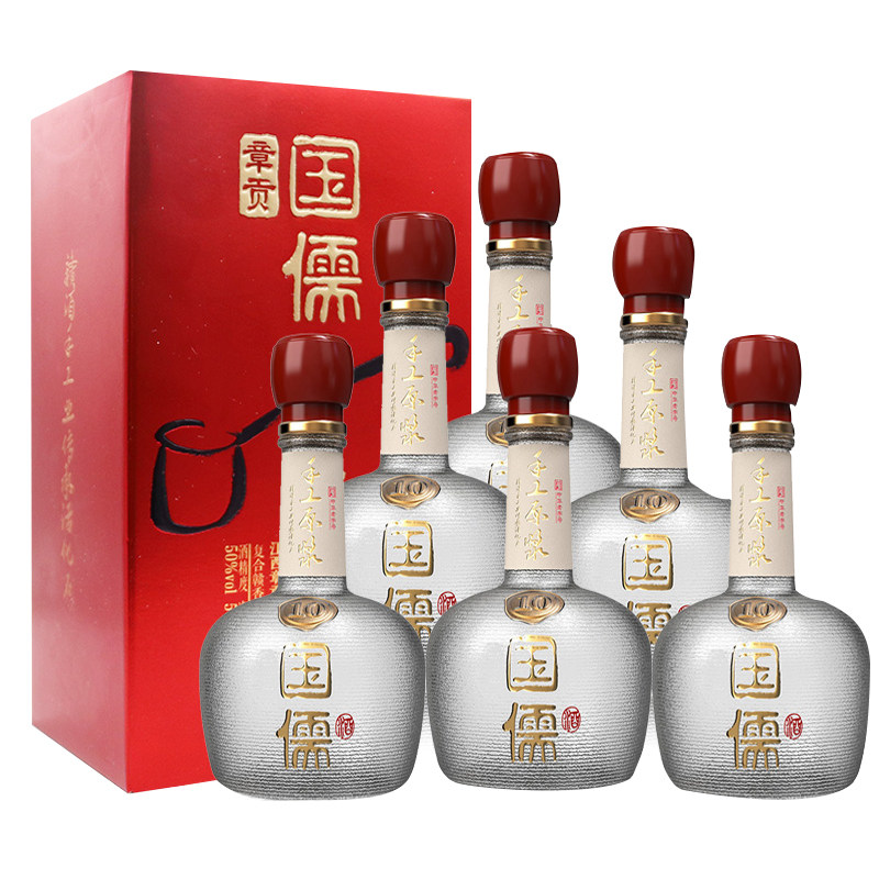 50度国儒手工原浆10章贡王官方旗舰店香型500ml6瓶国产白酒