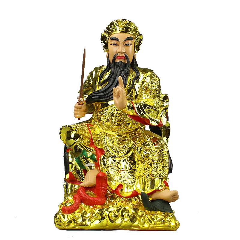 玄天上帝神像玄武大帝真武大帝摆件道教树脂彩绘客厅道观佛像16寸
