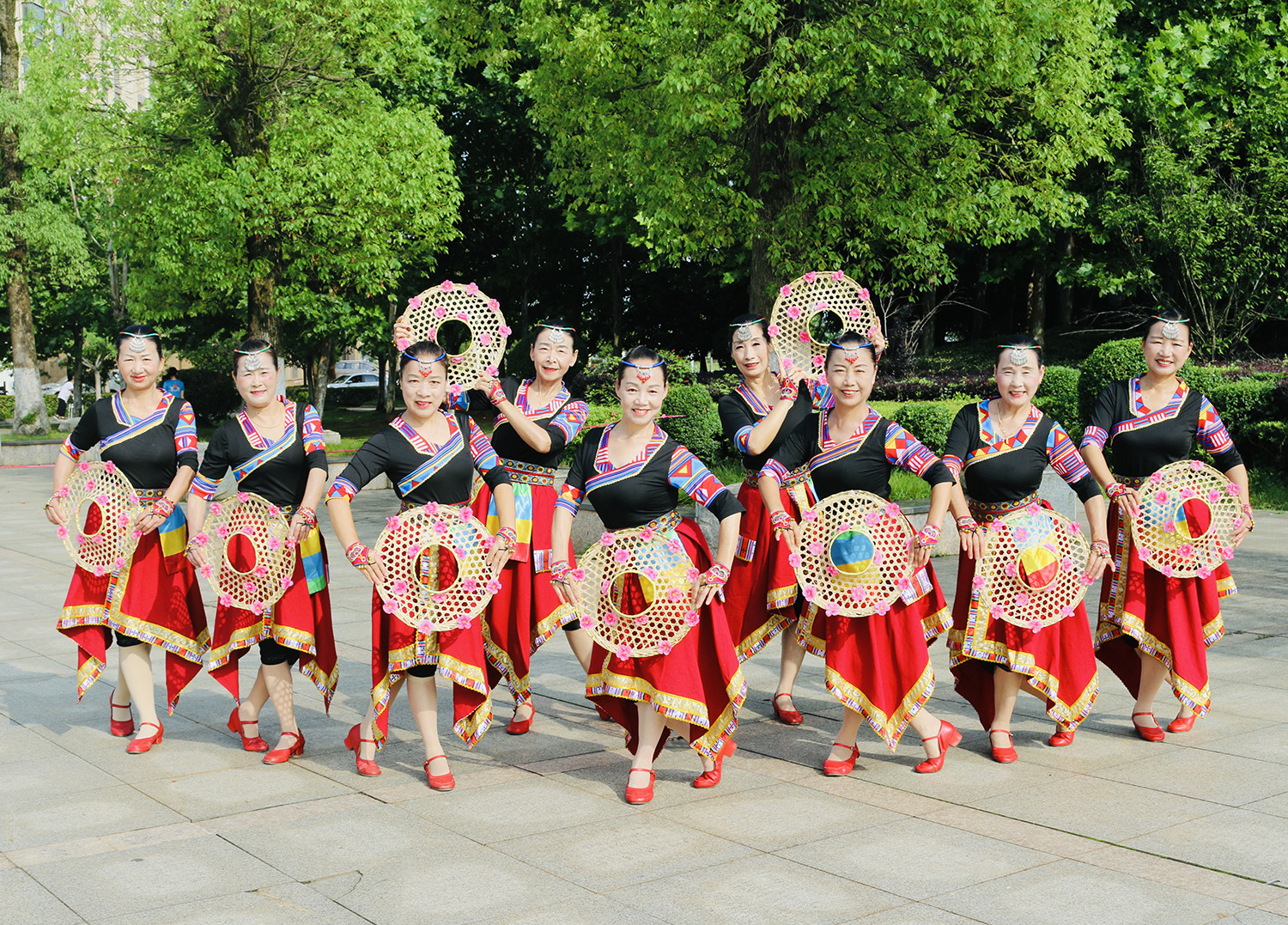 服装土家情歌同款斗笠演出舞蹈广场舞苗族广场舞套装