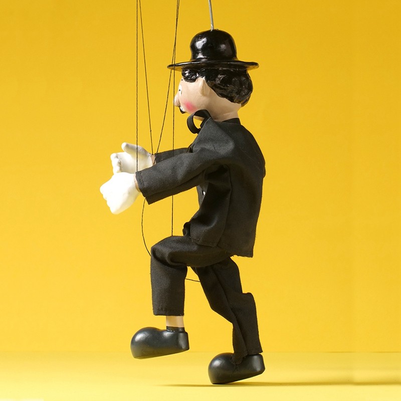 关节提线木偶提线卓别林喜剧大师搞笑吊线生日礼物木偶