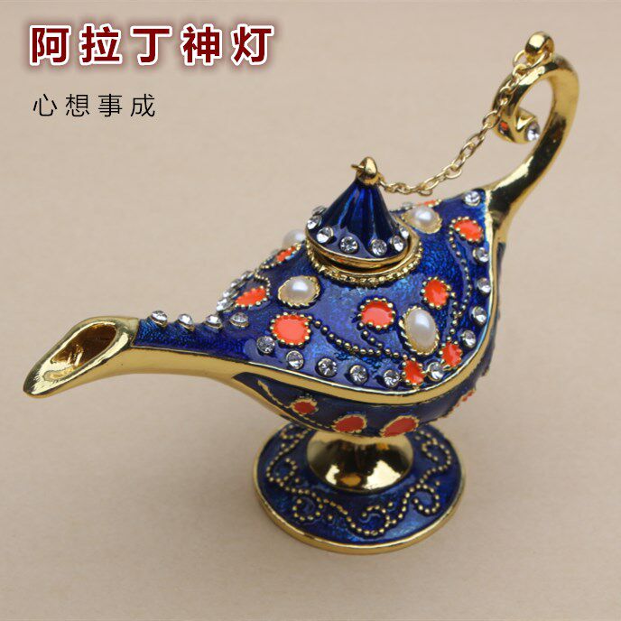 神灯摆件阿拉丁合金工艺品家居许愿特色俄罗斯锡器摆件