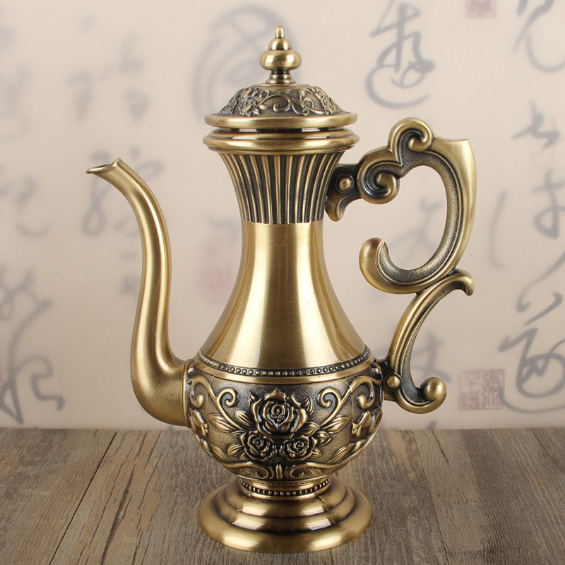 中式仿古白酒酒器家用个性轻奢青铜酒具酒壶家用酒壶