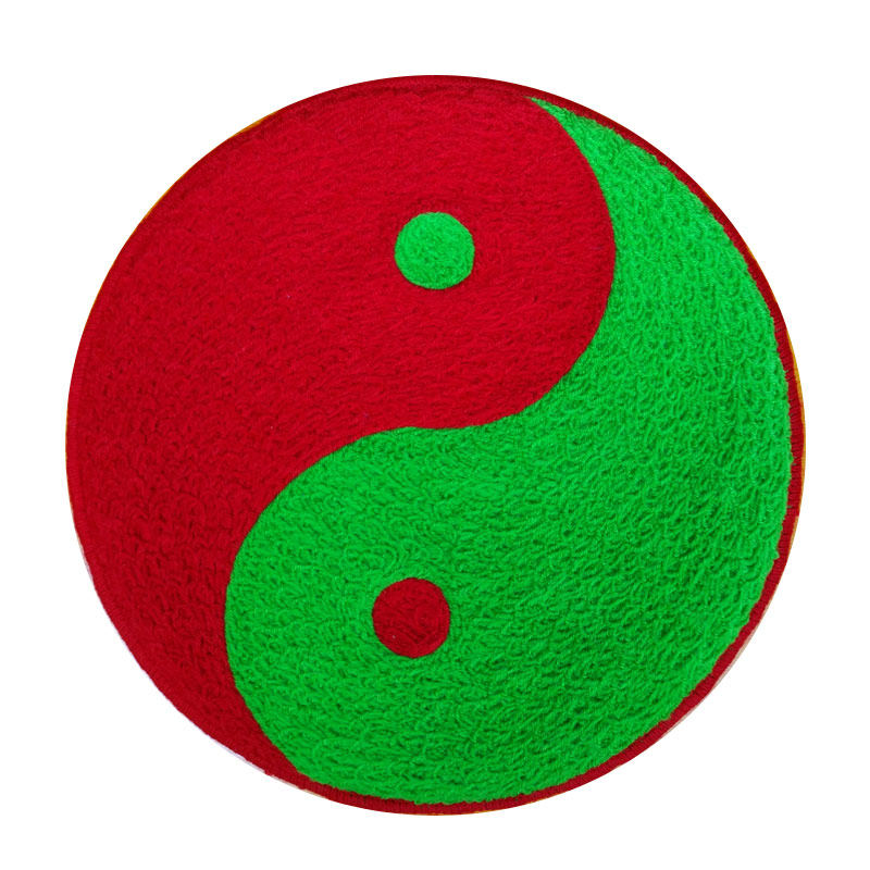 红绿太极八卦图地毯地垫坐垫练功椅子垫小垫子蒲团