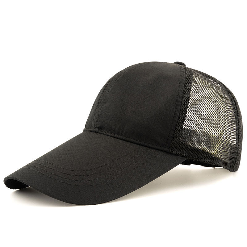 网眼帽子夏季防晒遮阳帽春夏透气长檐帽户外长帽子