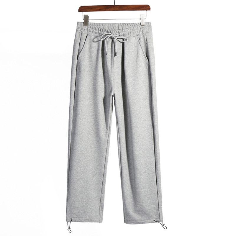 灰色运动裤男潮牌宽松休闲裤薄款卫裤抽绳长裤直筒裤男生夏季裤子