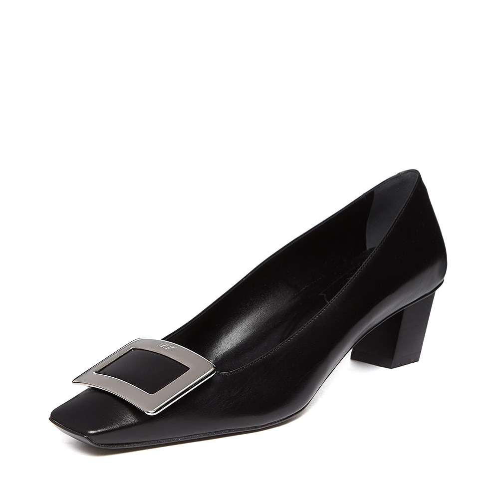 rogervivier罗杰维杰维维亚rv经典女士高跟鞋方头单单鞋