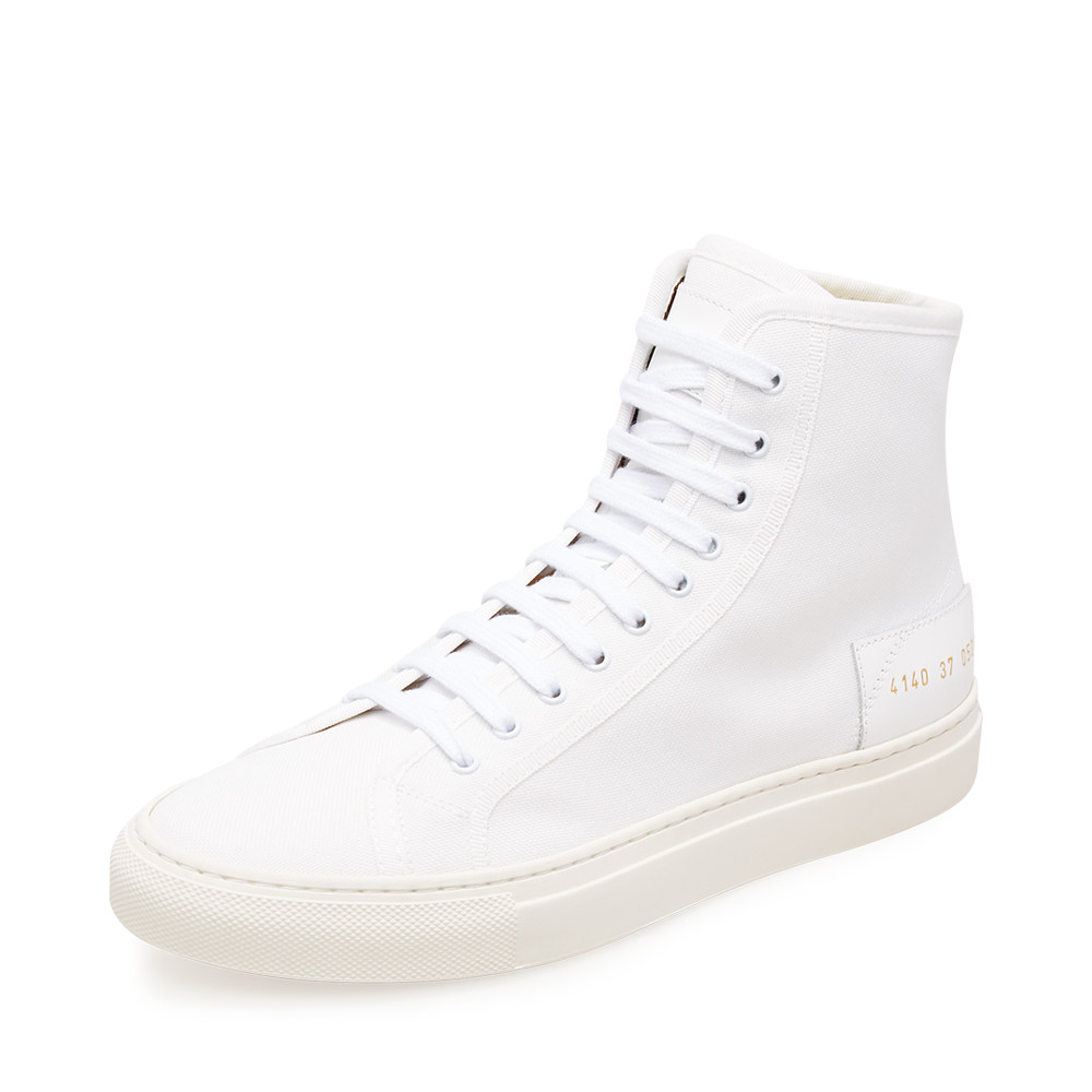 commonprojects白色女士高帮板小白鞋单鞋