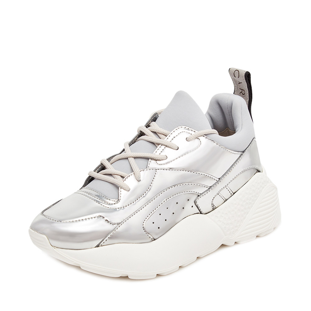 stellamccartney银色女士时尚潮流休闲厚底百搭运动鞋跑鞋高帮鞋