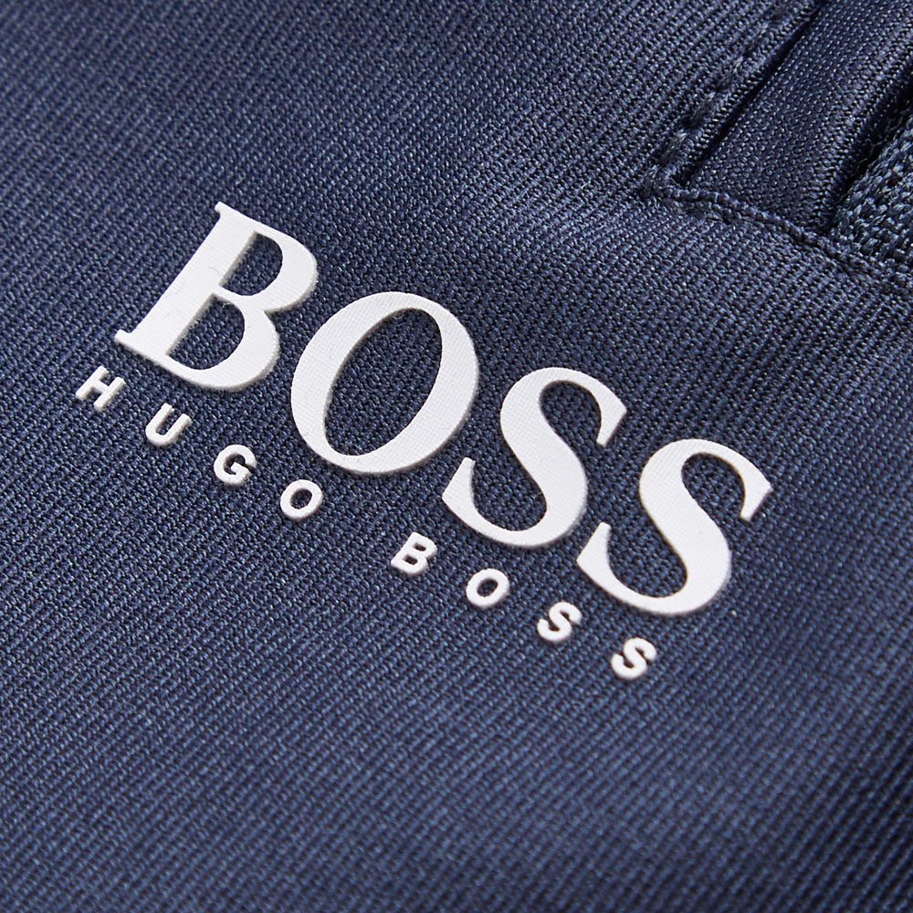 hugoboss深蓝色logo花饰男士直筒长裤休闲裤