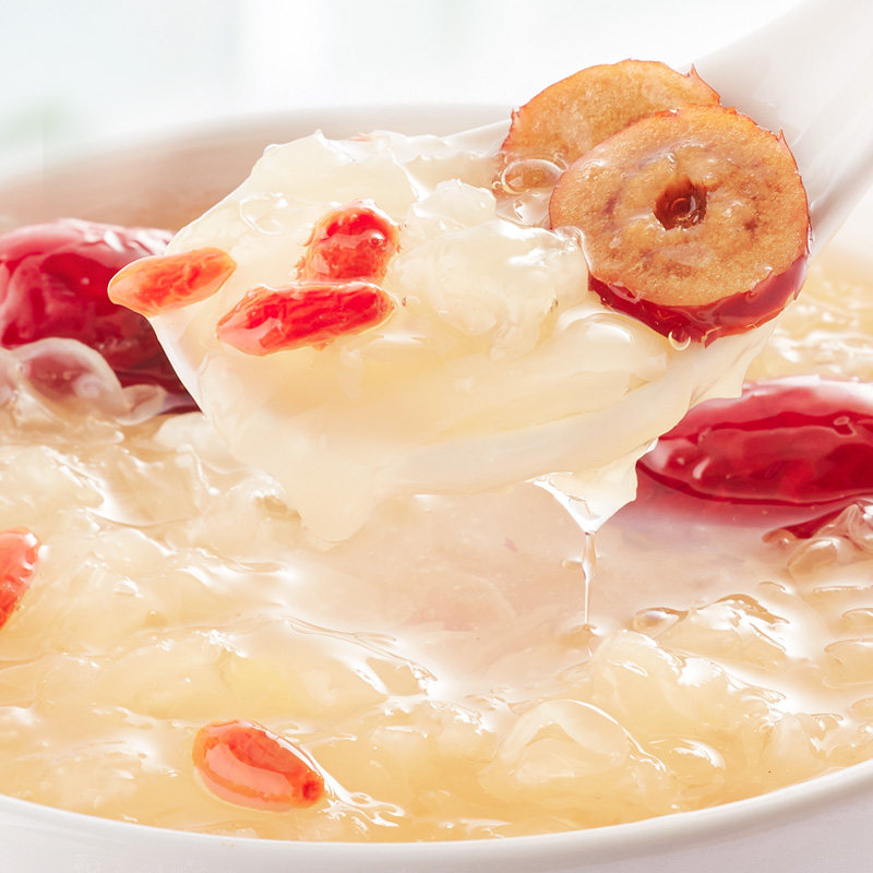 银耳红枣汤干货白木耳干货免煮冻干枸杞即食冲泡银耳