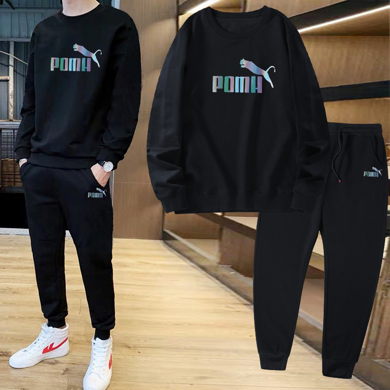 经典彪马运动套装男潮牌宽松秋季青少年时尚男士休闲套装搭配帅气