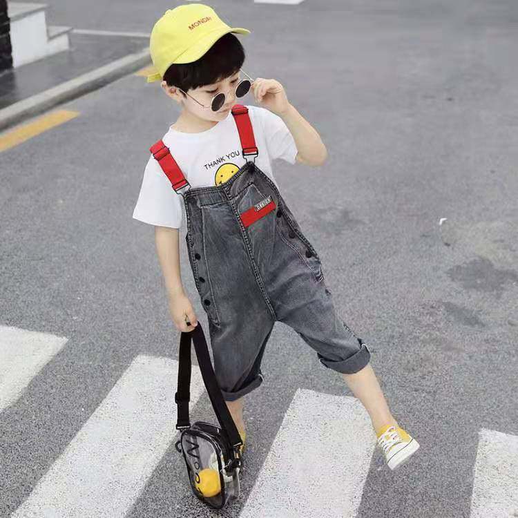 儿童背带裤男夏季牛仔裤男宝男孩春款男棉裤裤子裤子