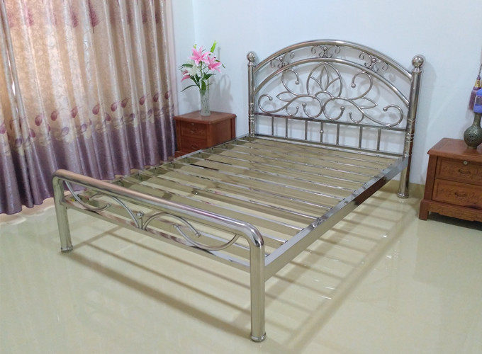 无味纯正sus304环保不锈钢床铁艺健康欧式床架单双人1.5米1.8米