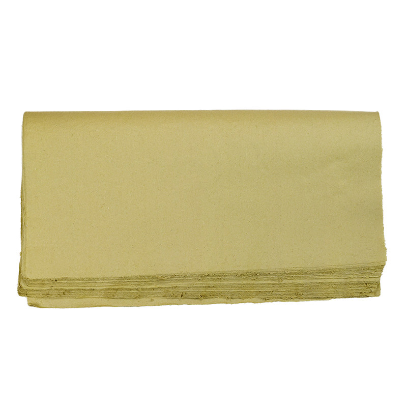 富阳手工毛边加厚书法练习无格元书纸半生蔡伦毛边纸