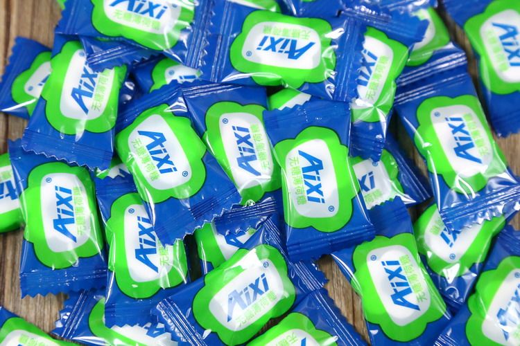 无糖食品店aixi薄荷320g清凉老式圈圈糖果企业传统糖果