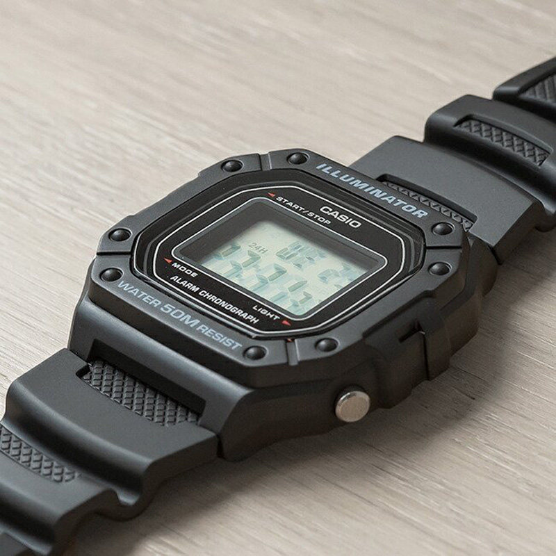 卡西欧手表casiow218h1a户外运动时尚腕表复古方块防水日韩腕表