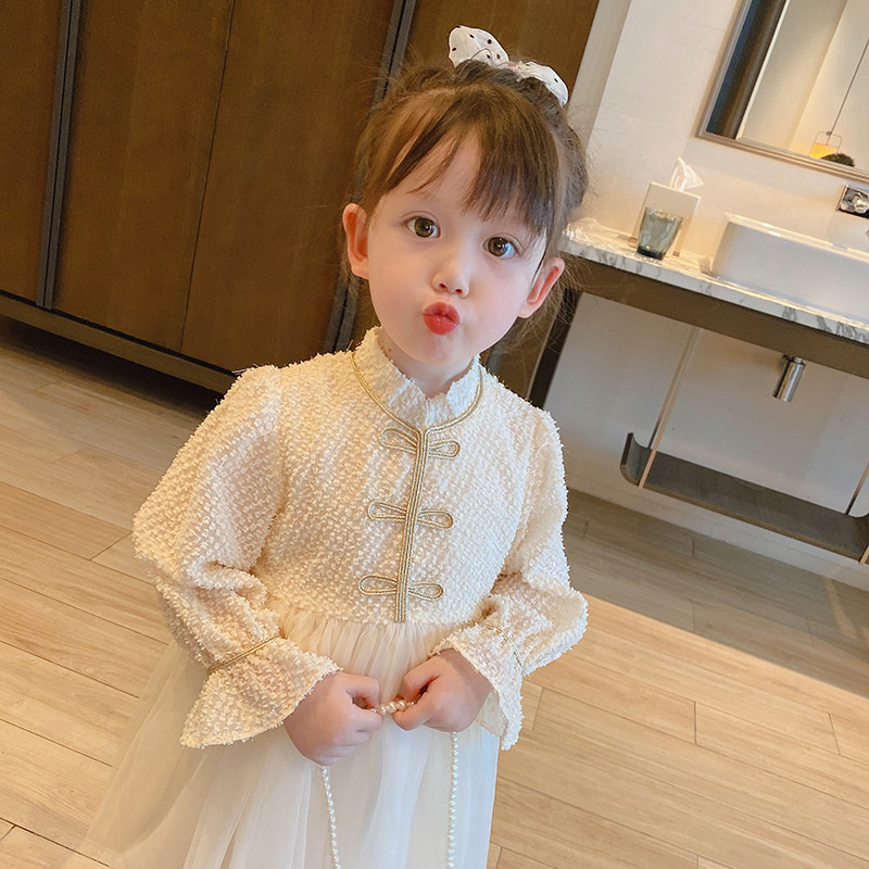 小布丁baby女童裙子2020新款小公主春季洋气连衣裙宝宝时髦童装潮