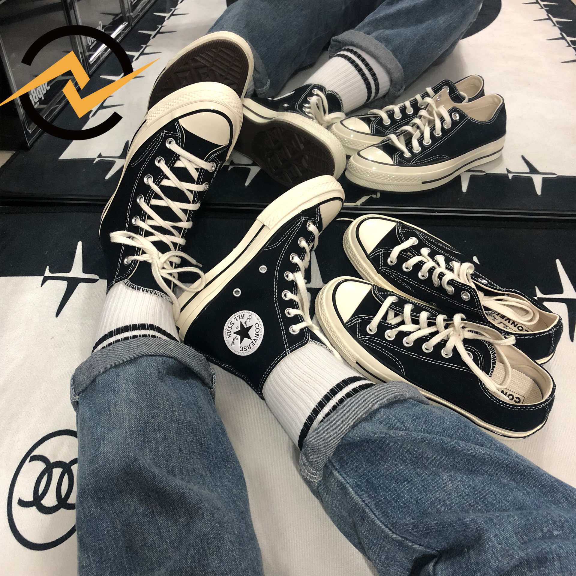 converse匡威1970s三星星标高帮低帮男女鞋帆布布鞋帆布鞋