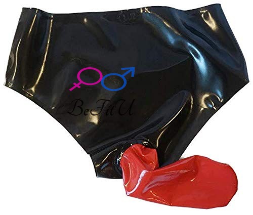 乳胶内裤裤带平角三角裤电动前套双套双塞男平角内裤