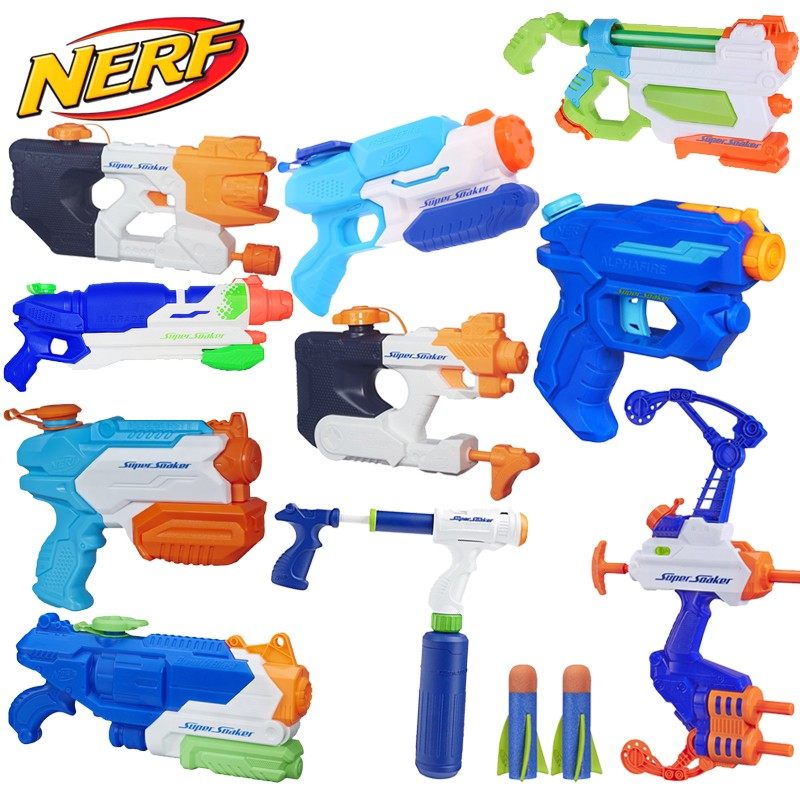 孩之宝nerf热火水枪发射器抽拉式男女孩户外喷玩水枪