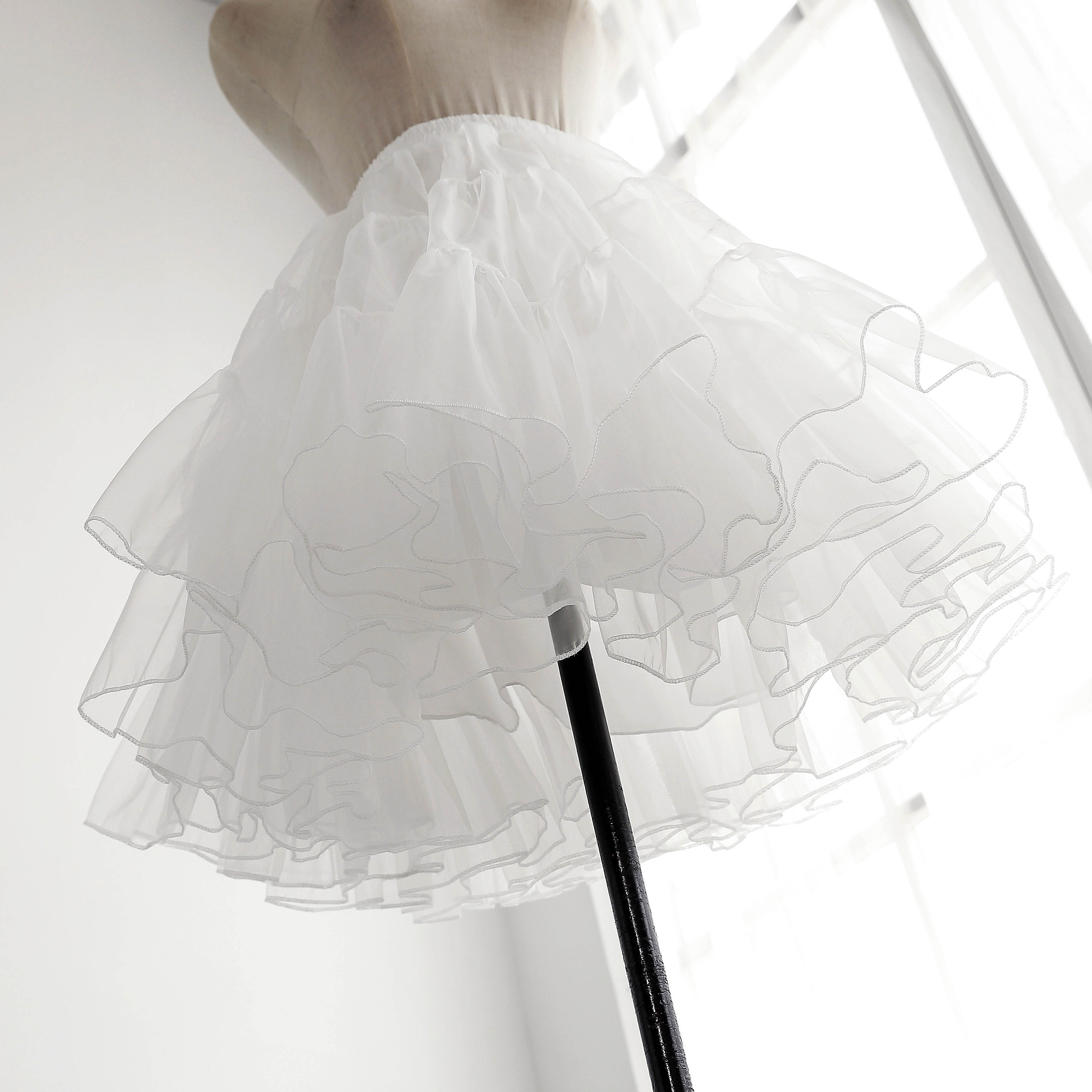 洛丽塔裙撑lolita日常暴力无骨软纱cosplay半身衬裙婚纱裙撑