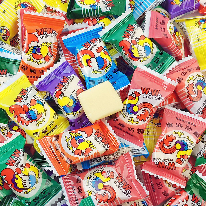 上海喔喔奶糖佳佳牛奶糖散装500g婚庆喜糖儿时传统糖果